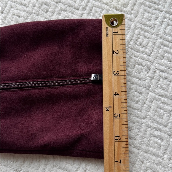 DKNY Elegant Burgundy Knee-High Boots - Picture 9 of 9